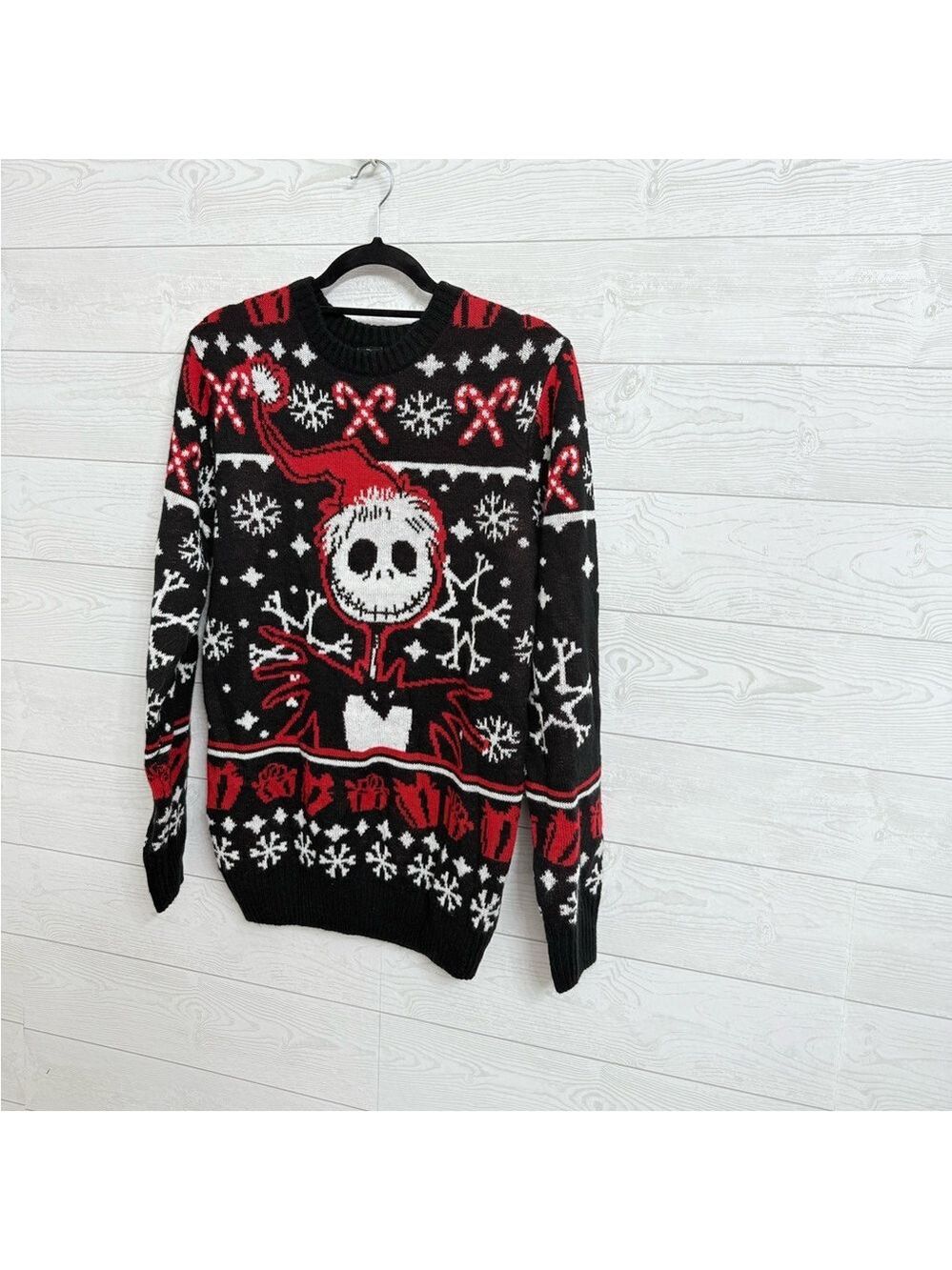 Nightmare Before Christmas Men’s Black Jack Skellington Sweater. Size S - Picture 2 of 6